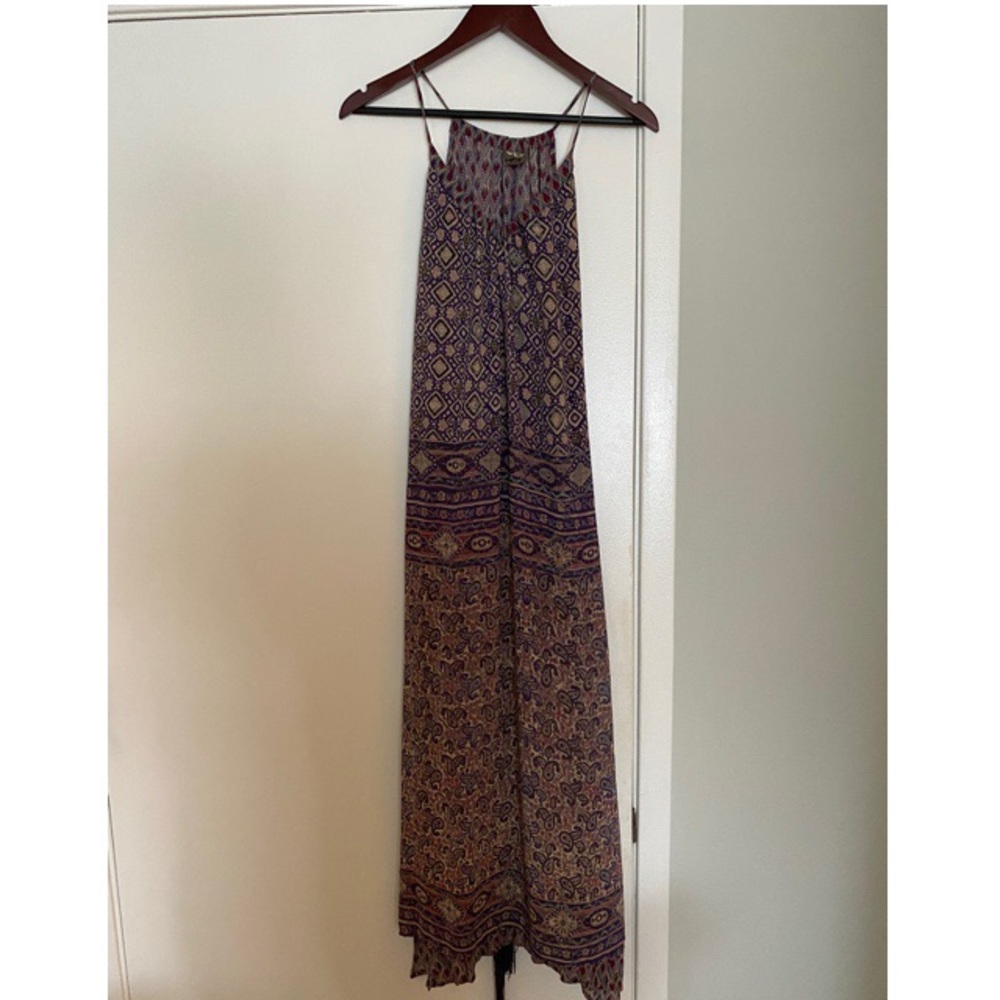 Anthropologie Belted Maxi Dress